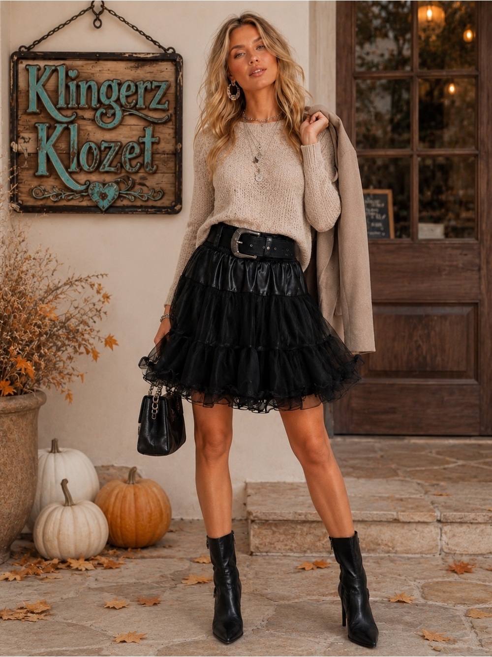 Black Layered Tulle Ruffle Mini Skirt – see measurements